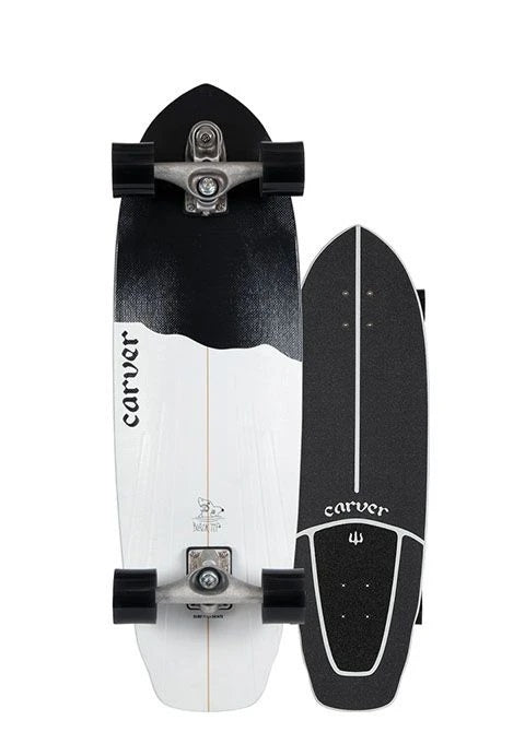 Carver Surfskate 32.5" Black Tip Complete Longboard - 2025