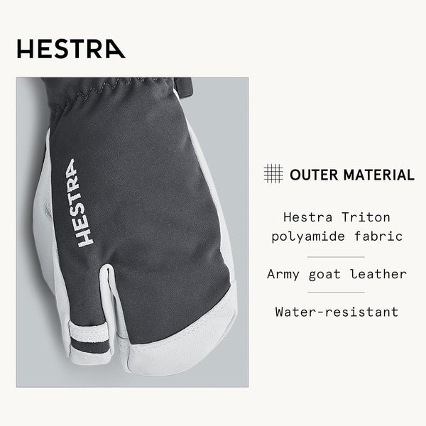 Hestra Army Leather Heli Ski Jr. 3-Finger Gloves