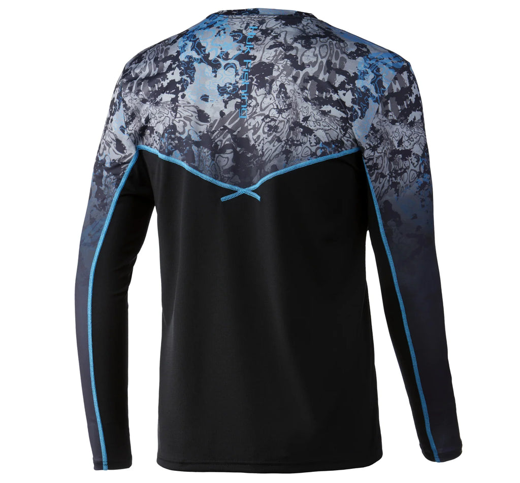 Huk Mens Icon Camo 1/4 Zip Long-Sleeve Performance Fishing Shirt with UPF  30 Sun Protection. 