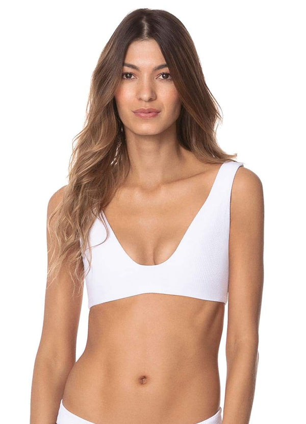 Maaji Sky White Town Sporty Bralette Bikini Top - Women's